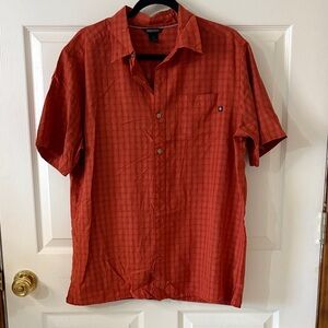 Nautica Men's Red Plaid Short Sleeve Shirt